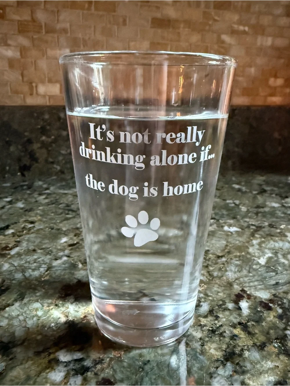 16 oz beer‎ glass It’s not really drinking alone if your dog is home